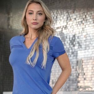 NWT Harley Davidson Periwinkle Mesh Insert Tee